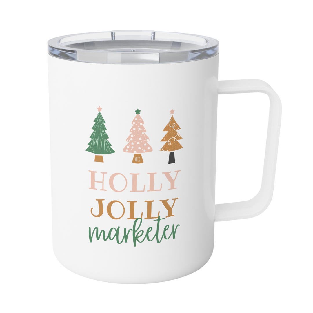 Holly Jolly Marketer Insulated Coffee Mug